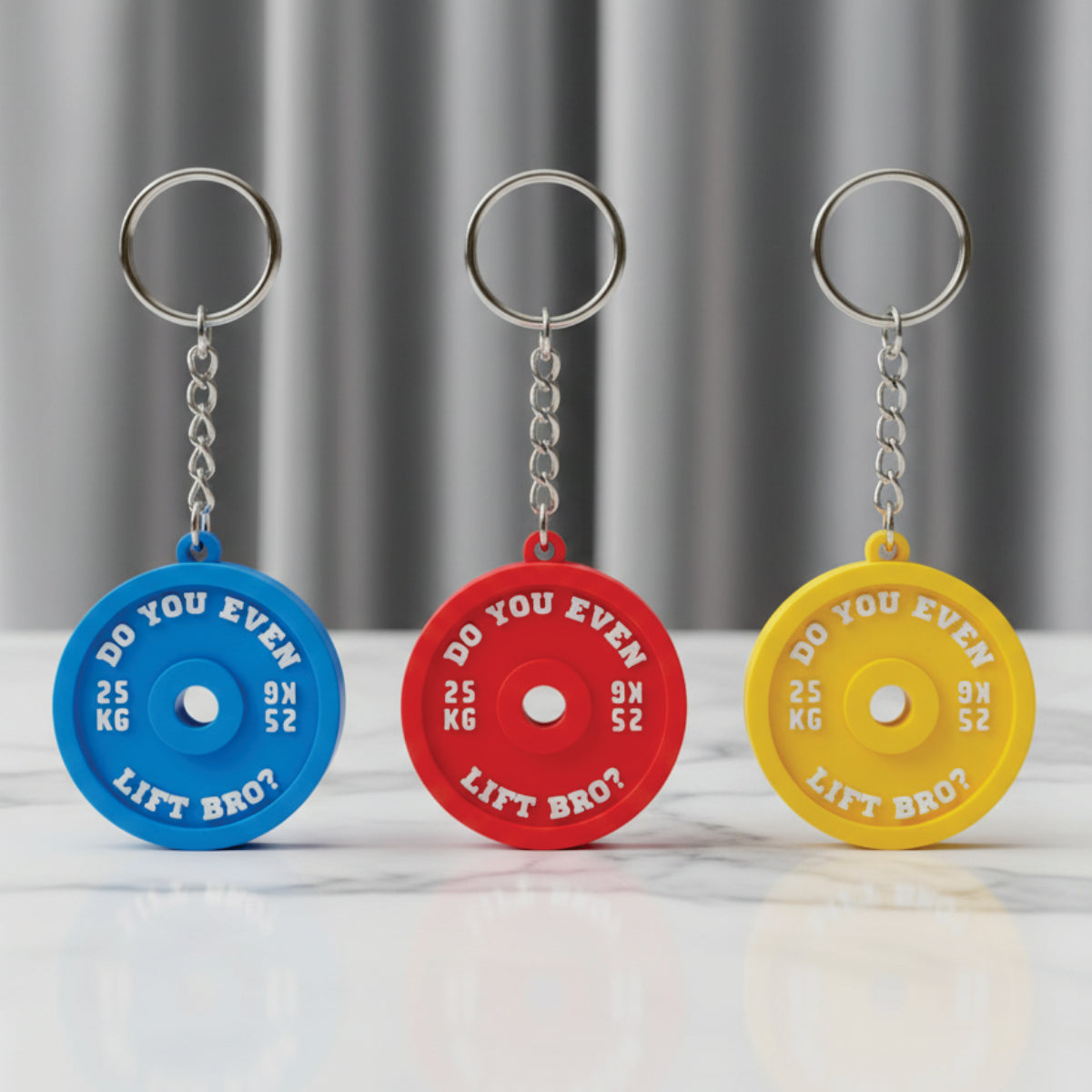 Custom LiftBro Weight Keychains