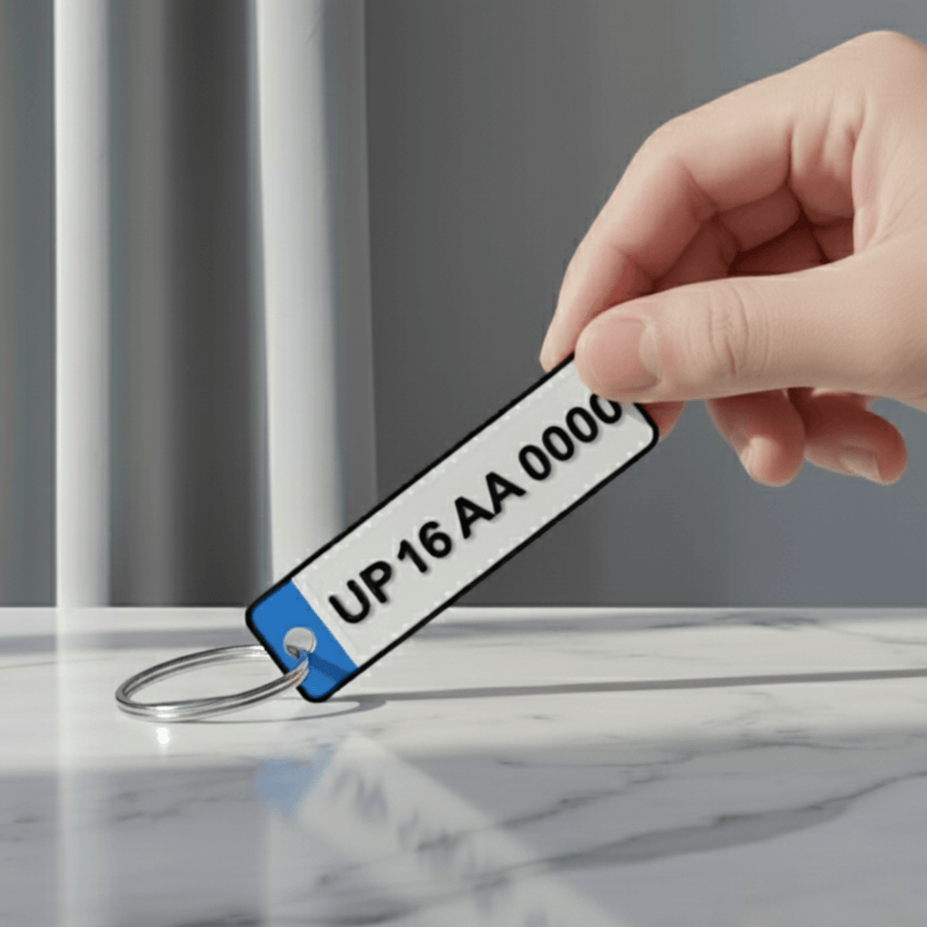 Custom Number Plate Keychain - Desiyn Labs