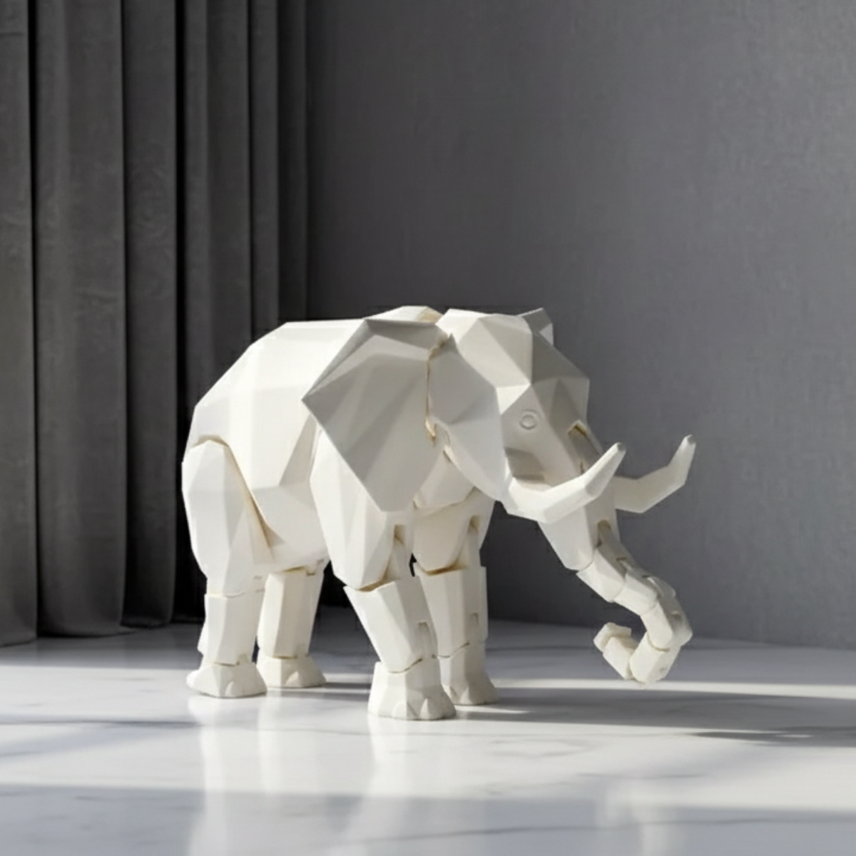 Sentinel Elephant Sculpture (Poseable)