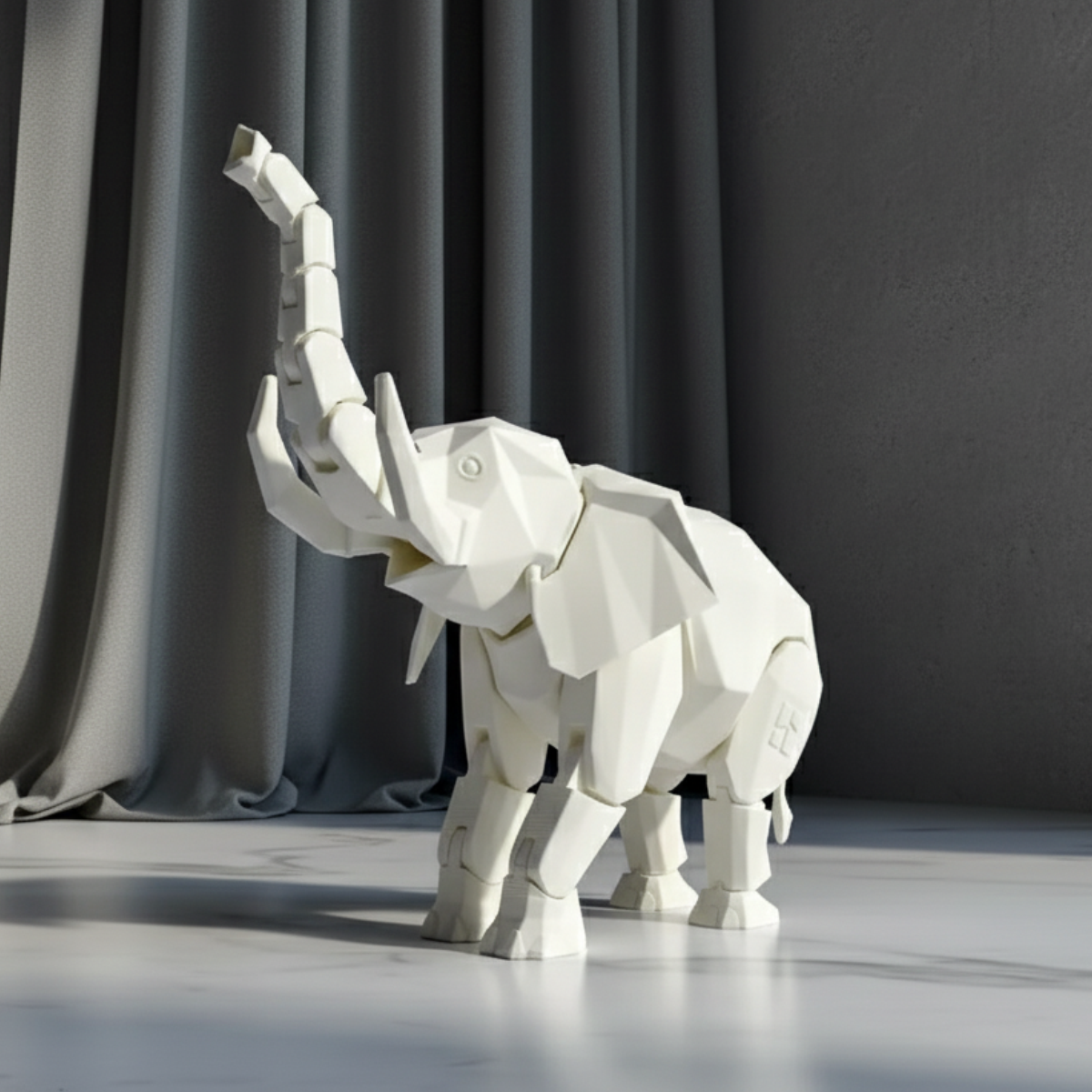 Sentinel Elephant Sculpture (Poseable)