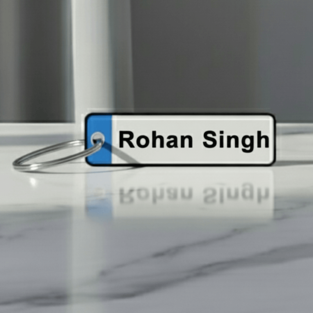 Custom Number Plate Keychain - Desiyn Labs