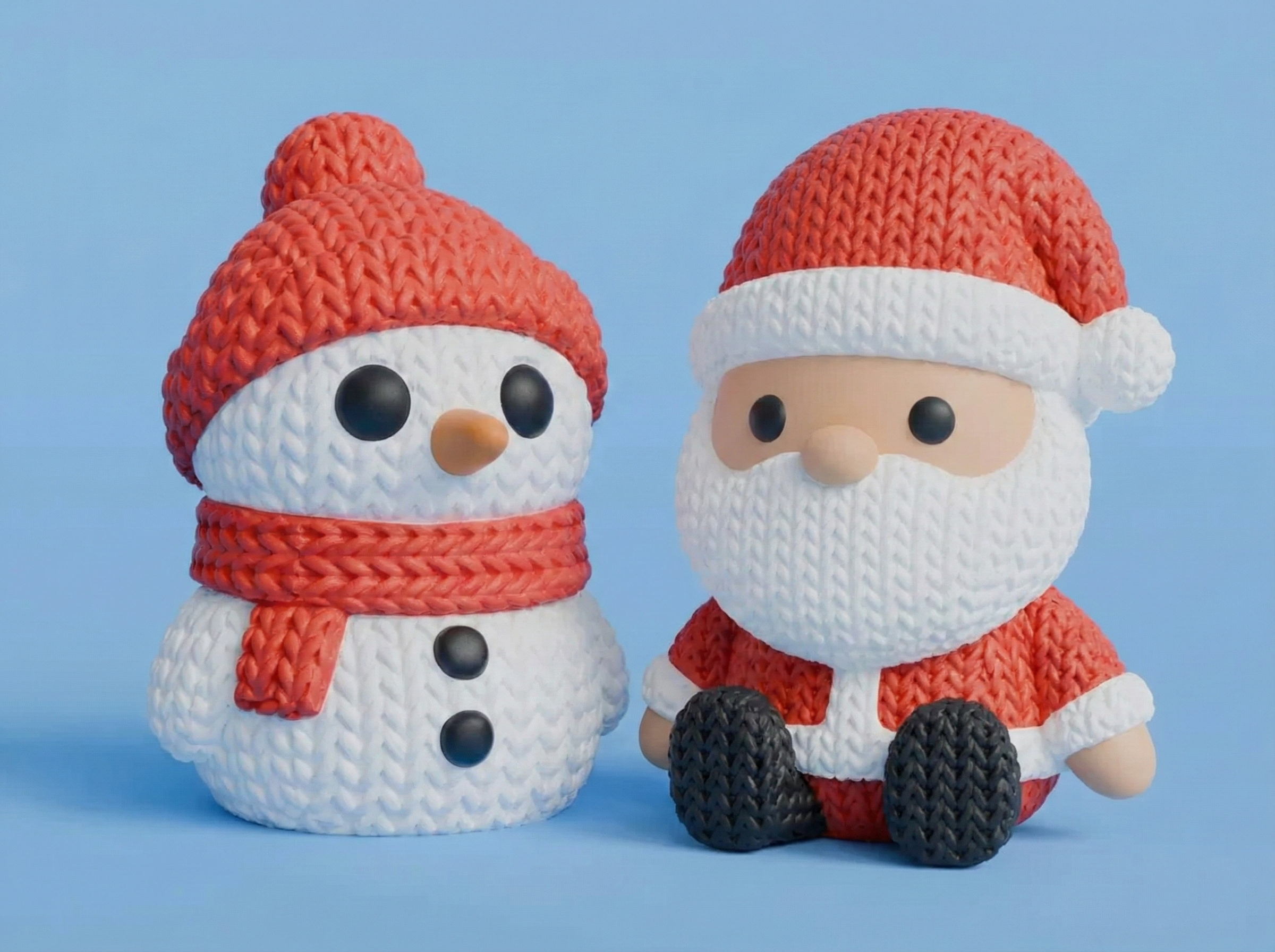 Knitted-Style Mini Figurine