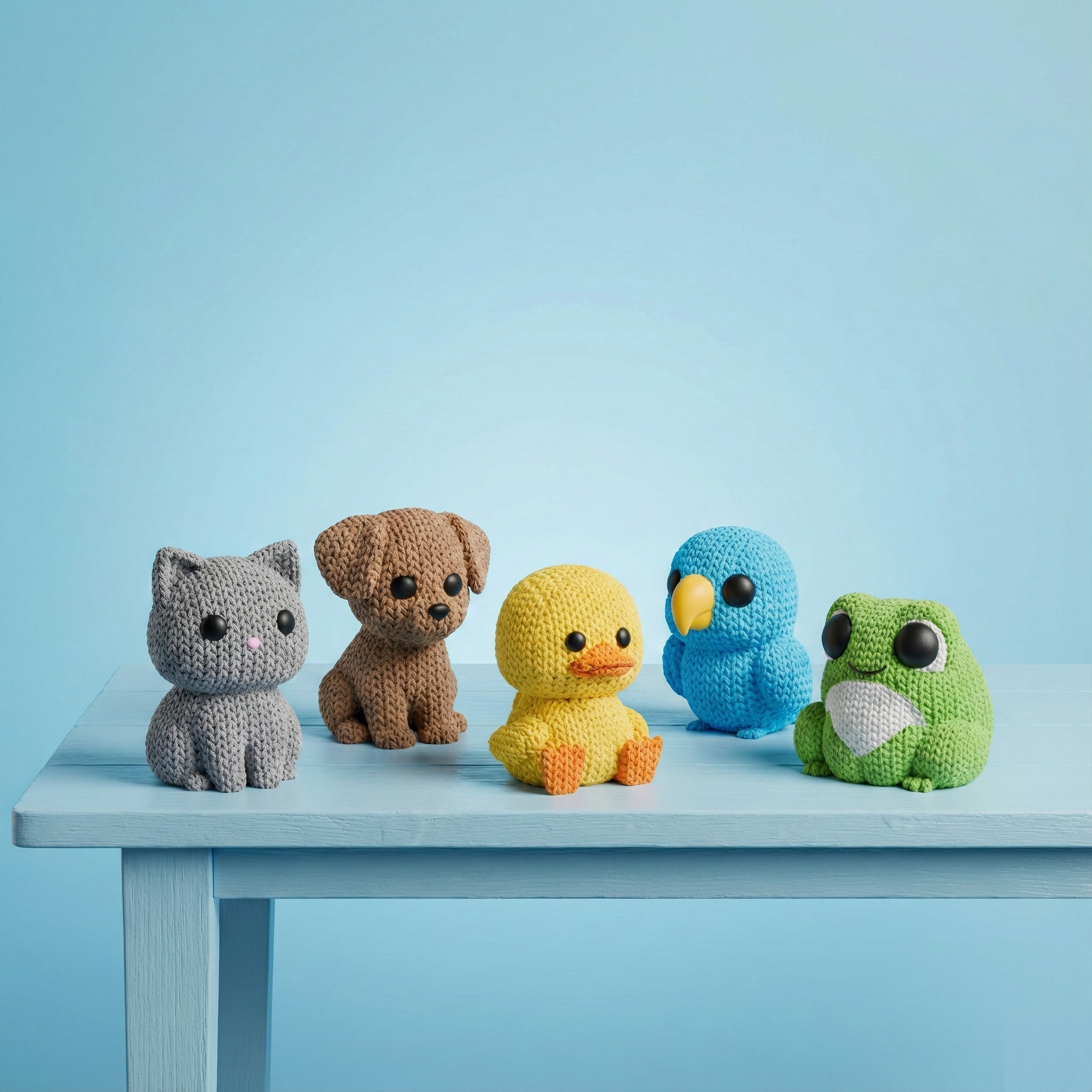 Knitted-Style Mini Figurine