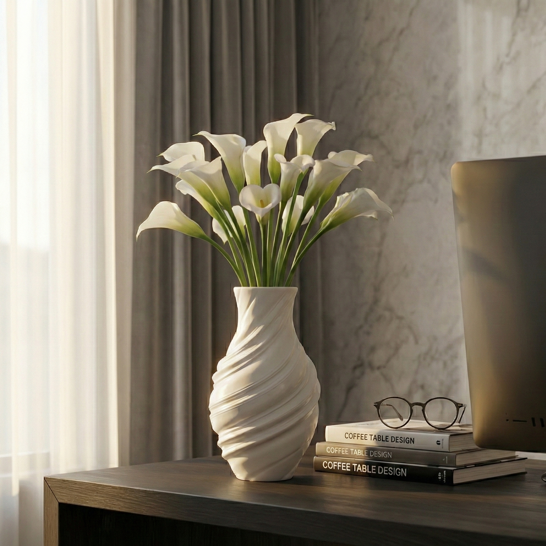 Twirlora Sculpted Spiral Vase